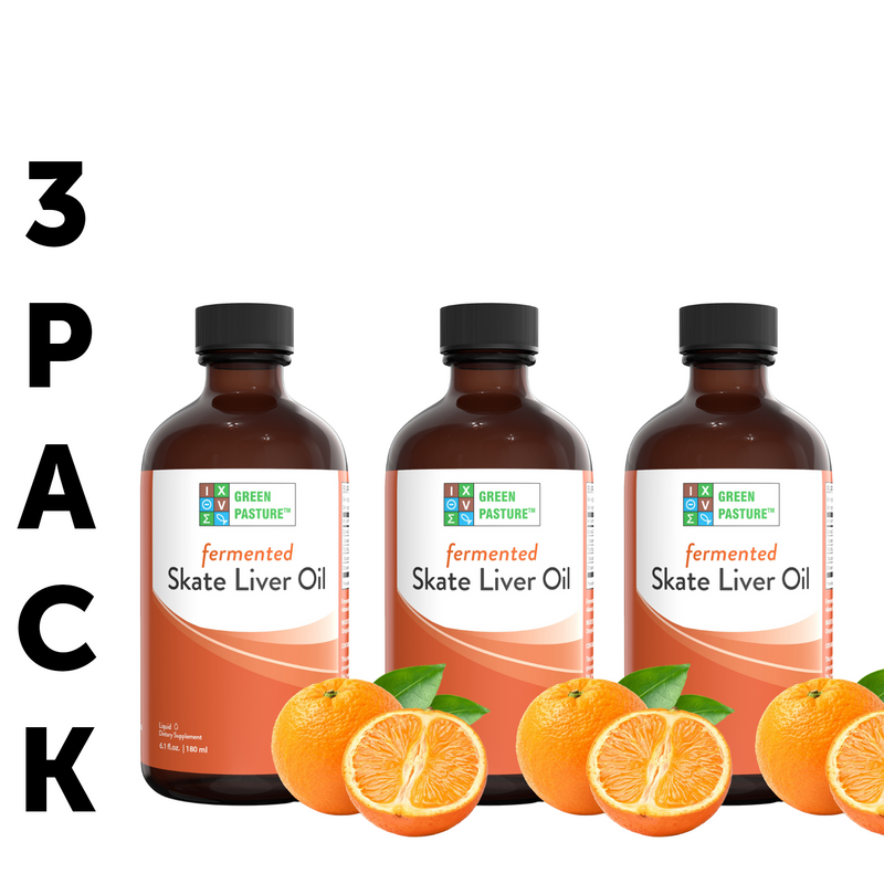 Green Pasture Fermented Skate Liver Oil, Orange – 6.1 fl oz