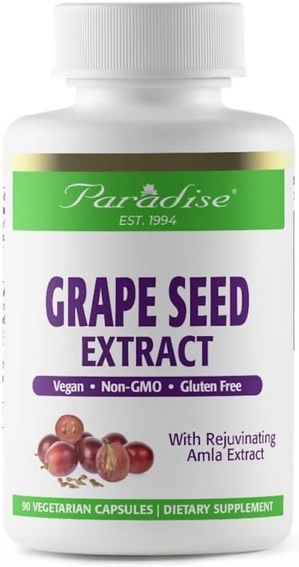 Grape Seed Extract, Active Whole Spectrum, Antioxidant 90 Capsules by Paradise Herbs