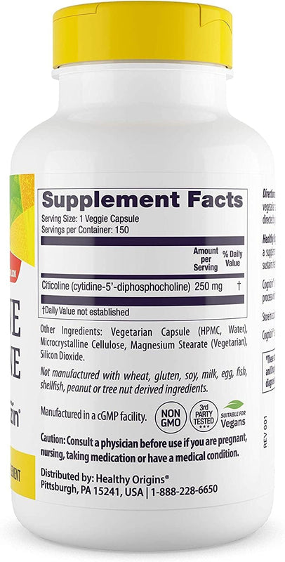 Healthy Origins Cognizin Citicoline, 250mg – 150 Veg Capsules