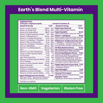 Earth's Blend Multi with Iron | 60 Capsules | by Paradise Herbs