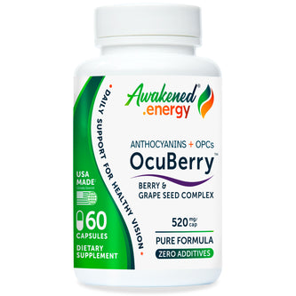 OcuBerry™ 520 mg – Anthocyanins, Antioxidant, Blood flow support – 60 capsules by Awakened.energy