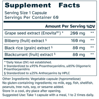 OcuBerry™ 520 mg – Anthocyanins, Antioxidant, Blood flow support – 60 capsules by Awakened.energy