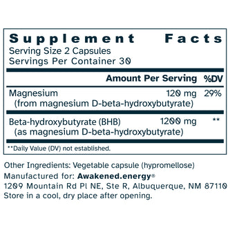 Mg-BHB Ketones for Cellular Energy & Focus