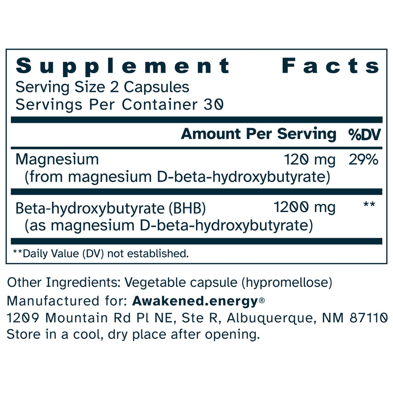 Mg-BHB Ketones for Cellular Energy & Focus