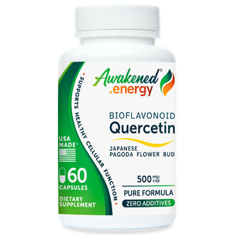 Quercetin 500mg – Bioflavonoid – Immune Health, Cellular Support from Japanese Pagoda Flower - No Additives – 60 Capsules by Awakened.energy