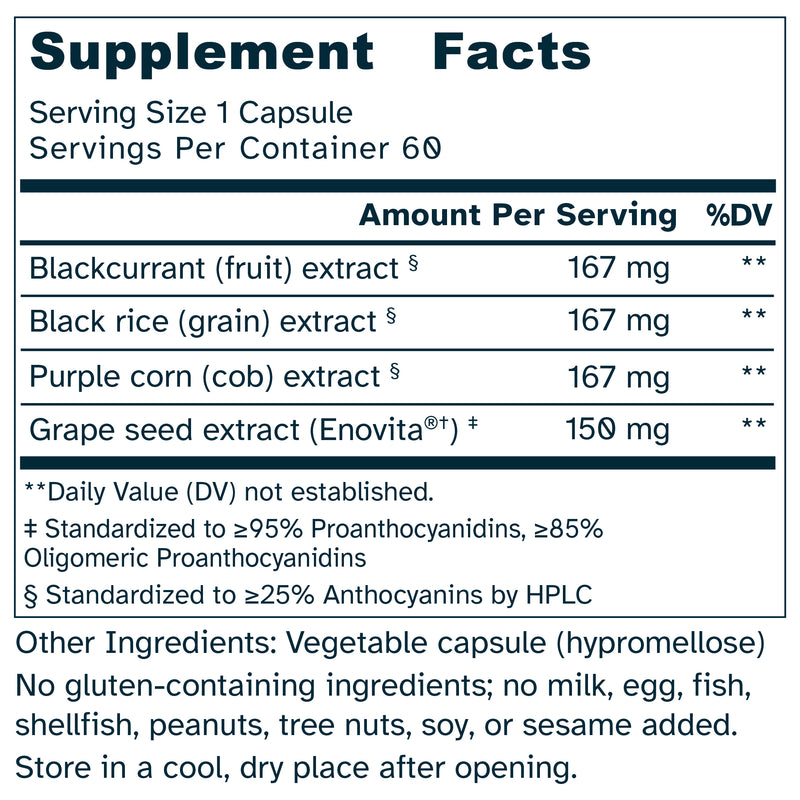 Vital Purple Flow 650 mg – Antioxidant, Circulation, Vision Support - No Additives - 60 Capsules by Awakened.energy