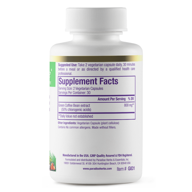 Green Coffee Bean | 60 Capsules by Paradise Herbs