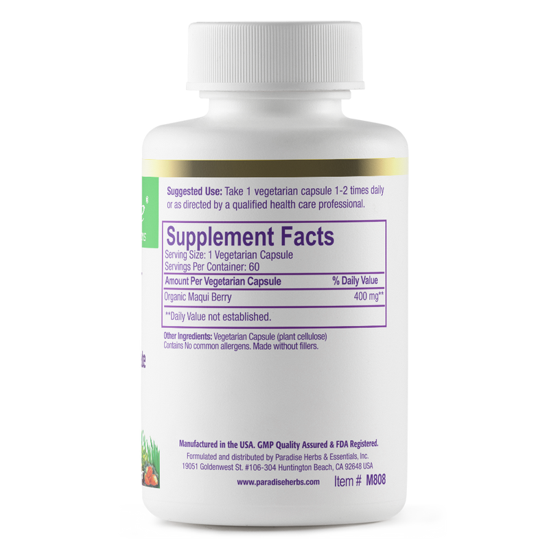 Maqui Berry, Organic | 60 Capsules by Paradise Herbs