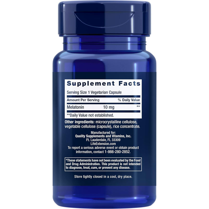 Life Extension Melatonin 10 mg | 60 Capsules