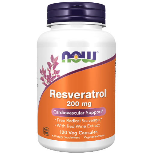 Resveratrol 200 mg 120 Veg Capsules by NOW Foods