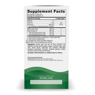 Nordic Naturals Blood Sugar Support | 60 Softgel
