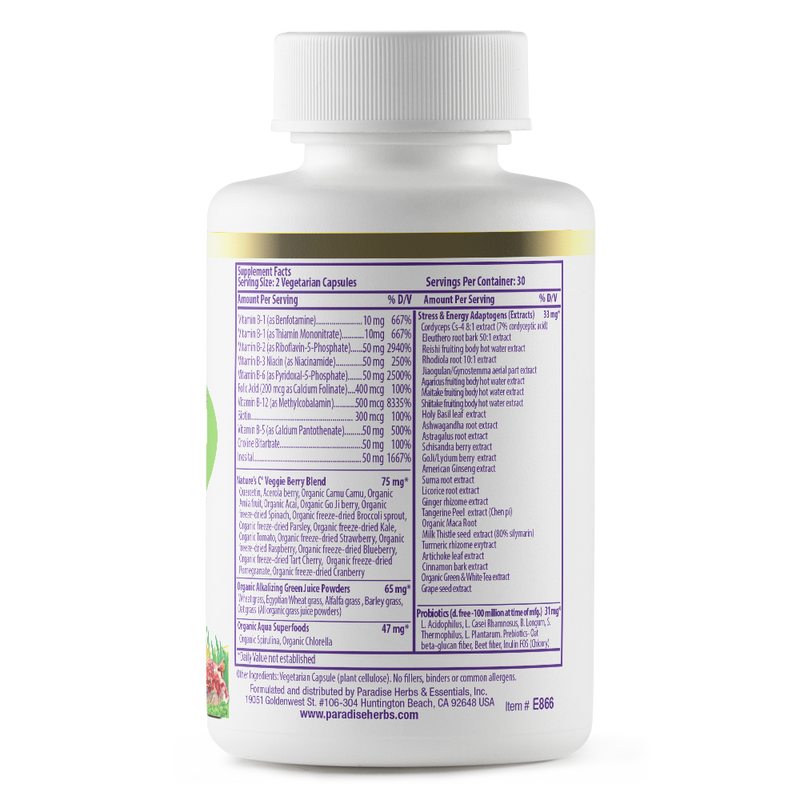 Earth's Blend B Complex | 60 Capsules | by Paradise Herbs