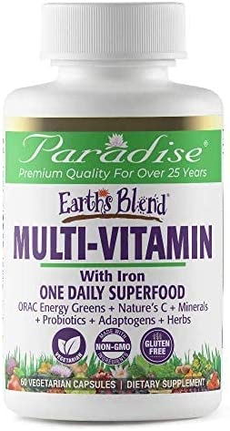 Earth's Blend Multi with Iron | 60 Capsules | by Paradise Herbs