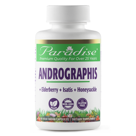 Andrographis with Elderberry | 60 Capsules | by Paradise Herbs