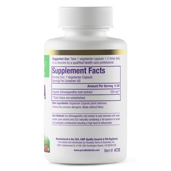 Ashwagandha | 60 Capsules | by Paradise Herbs