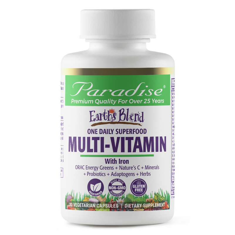 Earth's Blend Multi with Iron | 30 Capsules | by Paradise Herbs