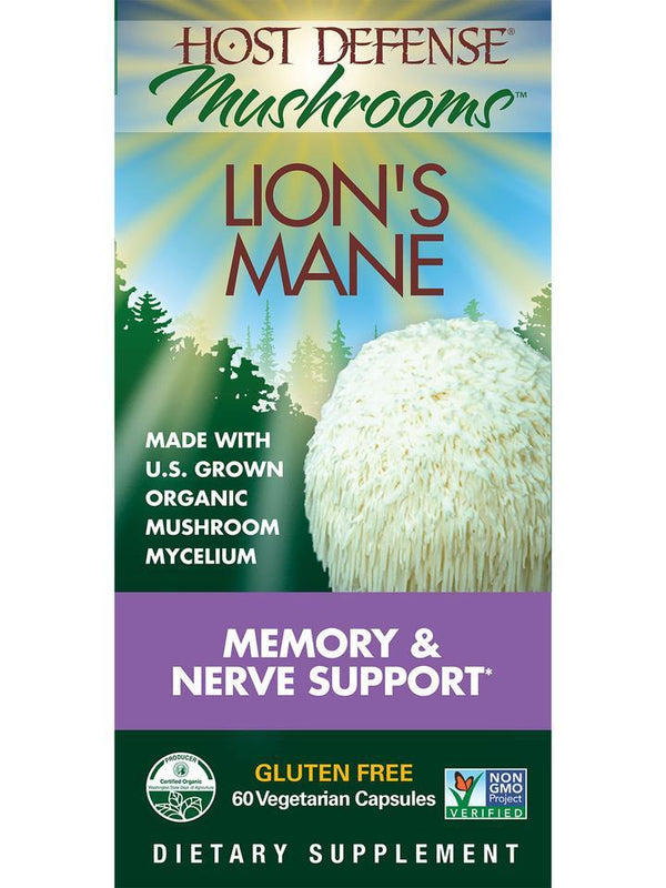 Host Defense Mushrooms Lion’s Mane  60 Vegetarian Capsules