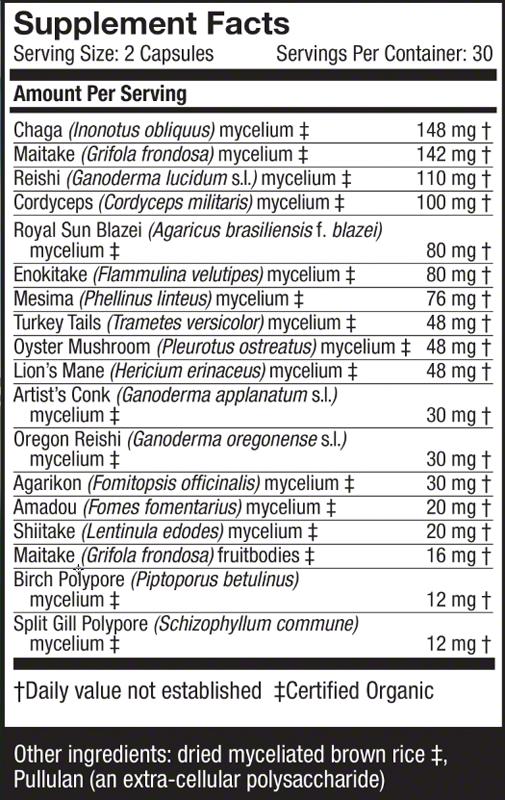 Host Defense Mushrooms MyCommunity 60 Vegetarian Capsules