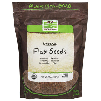 NOW Real Food Flax Seeds, Organics – 2 lbs.