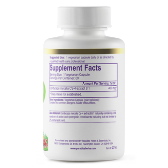 Cordyceps | 60 Capsules | by Paradise Herbs