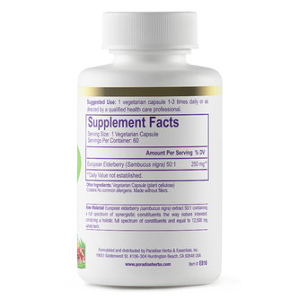 Elderberry with Zinc | 60 Capsules | by Paradise Herbs