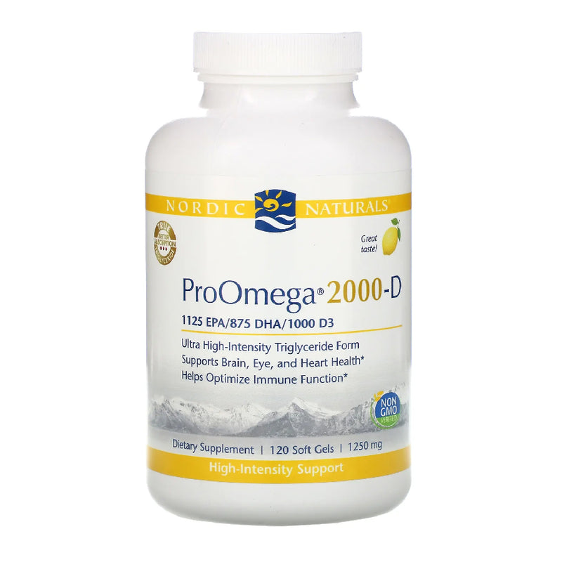 ProOmega 2000-D | 1125 EPA/875 DHA/1000 D3 | 120 Softgels