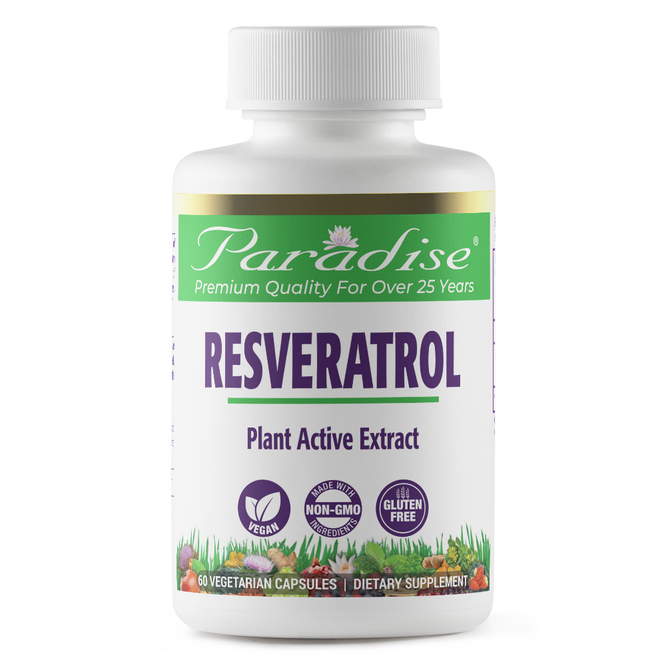 Resveratrol with Ginger | 60 Capsules | by Paradise Herbs