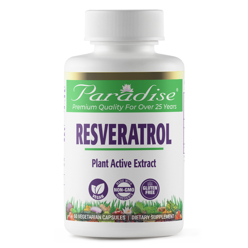 Resveratrol with Ginger | 60 Capsules | by Paradise Herbs