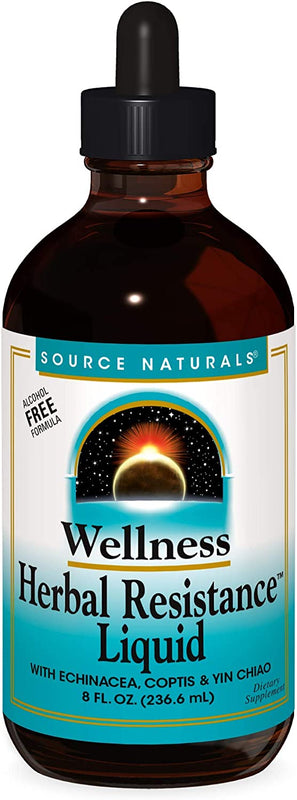 Wellness Herbal Resistance™ Liquid  8 fl oz  Alcohol Free  Glass Bottle by Source Naturals