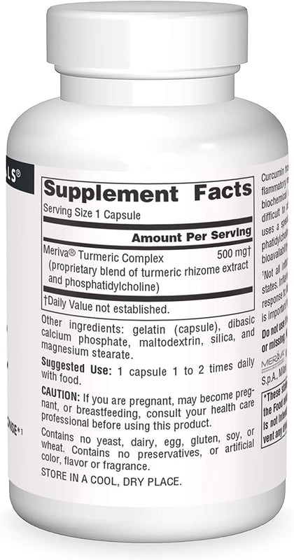 Turmeric with Meriva 500mg for Healthy Inflammatory Response - 60 Capsules