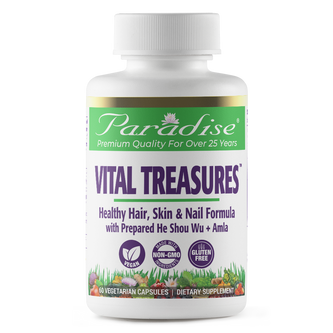 Vital Treasures Healthy Hair | 60 Capsules | by Paradise Herbs