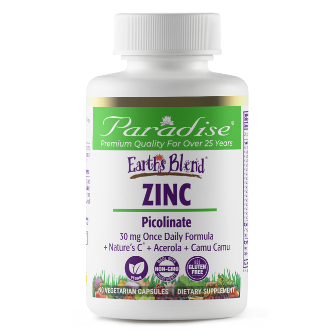 Earths Blend Zinc Picolinate | 60 Capsules | by Paradise Herbs