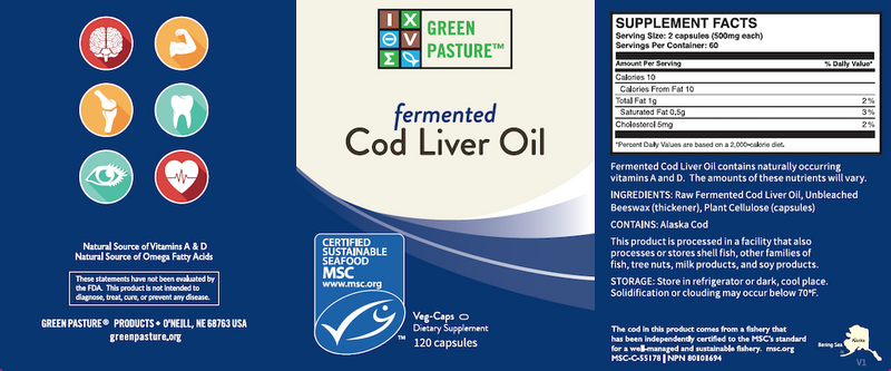 Green Pasture Fermented Cod Liver Oil, Non-Flavored