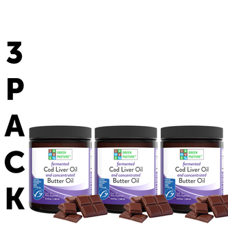 Green Pasture Fermented Cod Liver Oil and Concentrated Butter Oil, Chocolate – 6.4 fl oz