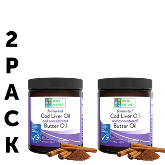 Green Pasture Fermented Cod Liver Oil and Concentrated Butter Oil, Cinnamon – 6.4 fl oz