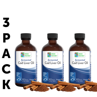 Green Pasture  Fermented Cod Liver Oil Liquid, Cinnamon – 6.0 fl oz