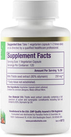 Milk Thistle - Silymarin | 120 Capsules | by Paradise Herbs
