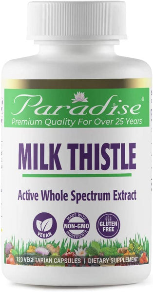 Milk Thistle - Silymarin | 120 Capsules | by Paradise Herbs
