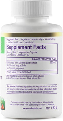 Echinacea | 30 Capsules | by Paradise Herbs