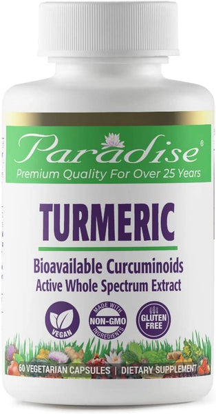 Turmeric | 60 Capsules | by Paradise Herbs