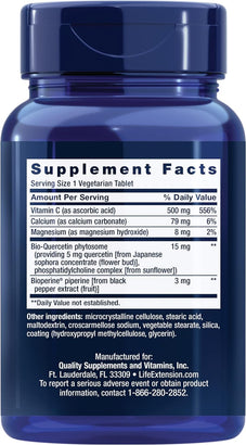 Vitamin C and Bio-Quercitin Phytosome | 60 Veg Capsules by Life Extension