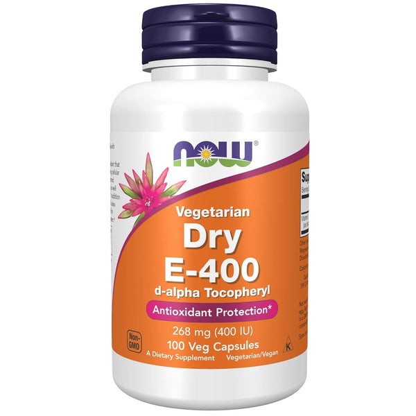 Vegetarian Dry E-400 D-alpha Tocopheryl 268 mg |400 IU |100 veg Caps by Now Foods