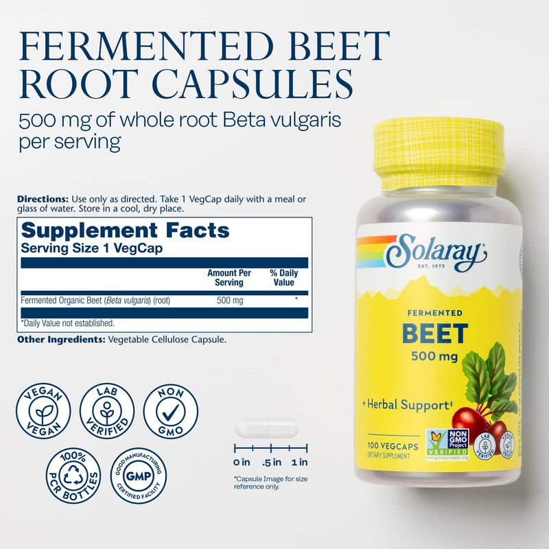 Fermented Organic Beet 100 Capsules by Solaray