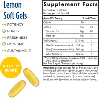 Nordic Naturals ProEPA - Lemon | 120 Soft Gels