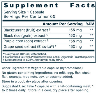 Vital Purple Flow 650 mg – Antioxidant, Circulation, Vision Support - No Additives - 60 Capsules by Awakened.energy