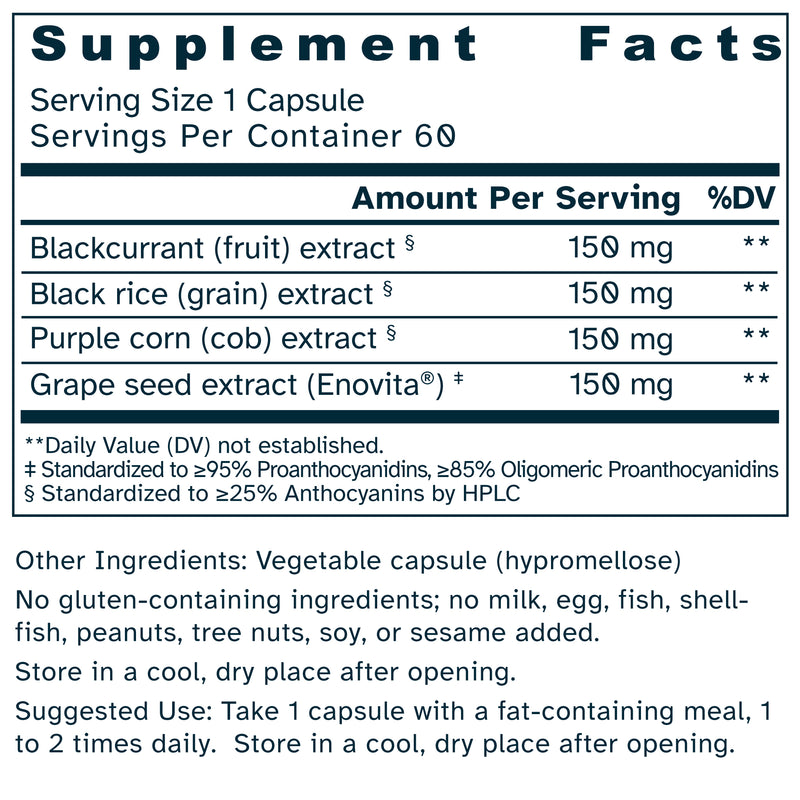 Vital Purple Flow 650 mg – Antioxidant, Circulation, Vision Support - No Additives - 60 Capsules by Awakened.energy