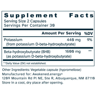 K-BHB 100% D-Ketones for Cellular Energy