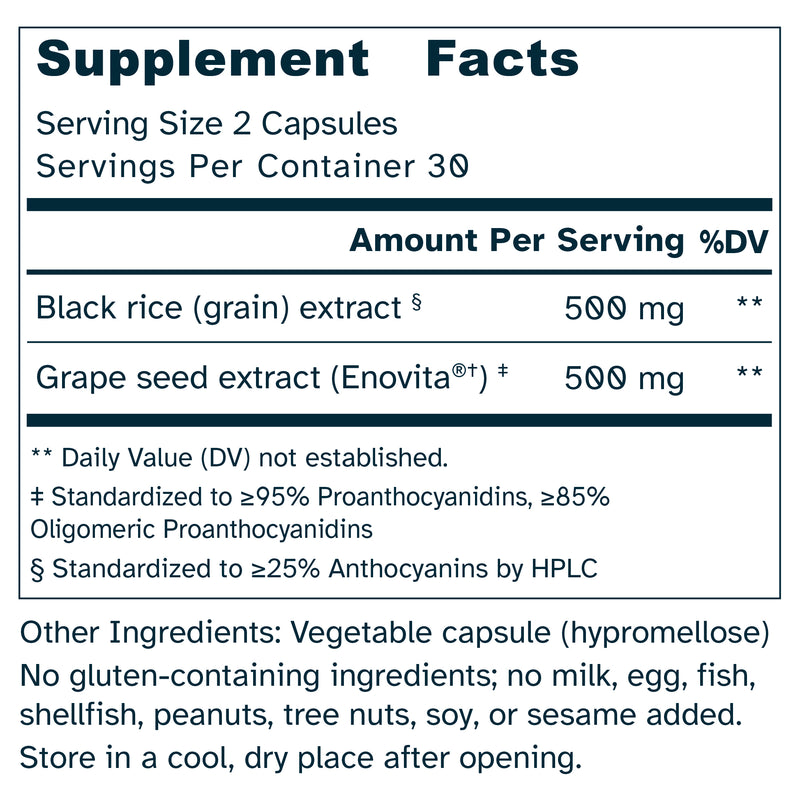 OcuFlow 500 mg - Eye Pressure Support, Fluid Balance, Vision Antioxidant Support - Enovita®  French GSE, OPCs - No Additives - 60 Capsules by Awakened.energy