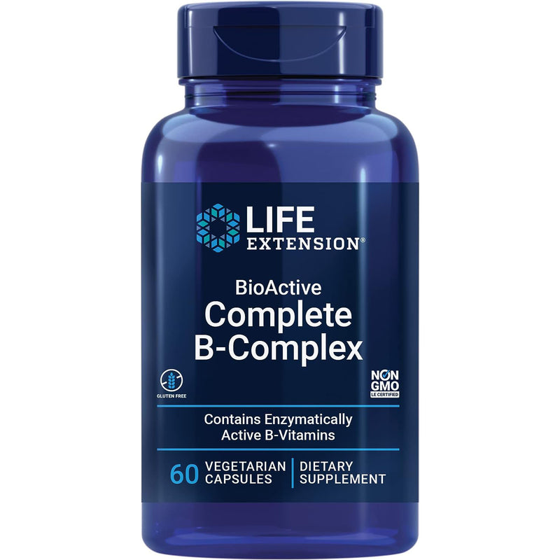 Life Extension BioActive Complete B-Complex – 60 Vegetarian Capsules