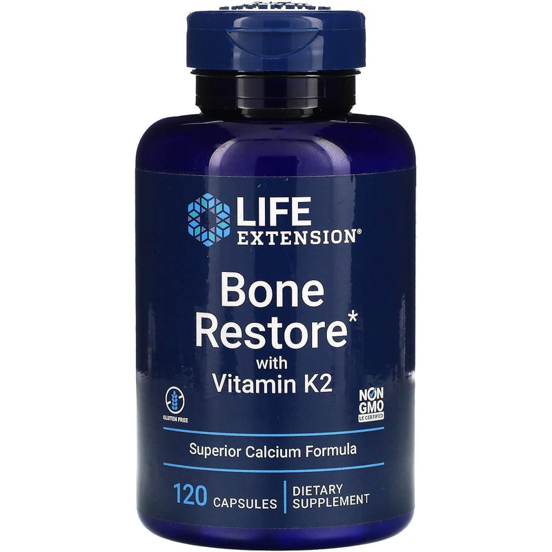 Life Extension Bone Restore with Vitamin K2 – 120 Capsules